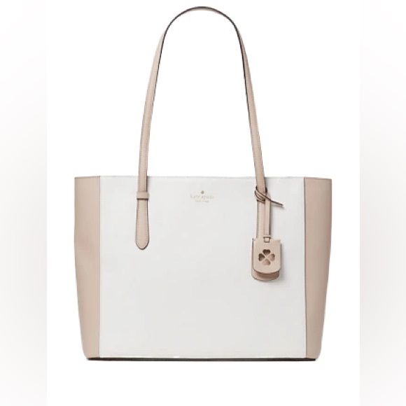 Kate Spade New York Schuyler Medium Tote in White/Beige EXCELLENT! Retail $329